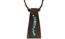 Geometric Natural Stone Handmade Wood Resin Pendant Necklaces