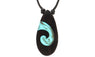 Handmade Natural Wood Oval Pendant Necklaces