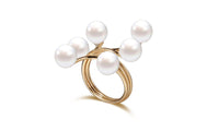 Fashion Elegant simulated Pearl Opening Rings - sparklingselections