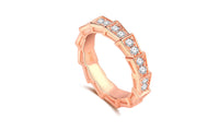 Rose Gold Color Zirconia Engagement Ring for Women - sparklingselections