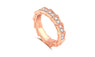 Rose Gold Color Zirconia Engagement Ring for Women