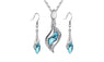 Water Drop Pendants Necklaces Dangle Earring For Women