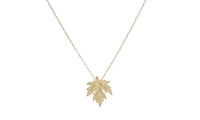 Gold Maple Leaf Pendant Necklace For Women - sparklingselections