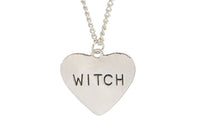 Heart Engraved Gothic Witchcraft Pendant Necklace - sparklingselections