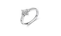 Trendy  Silver Color CZ Engagement Ring for Women - sparklingselections