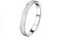 Silver Color With Frosting Surface Elegant Couple Ring