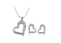 New Lovely Double Heart Crystal Jewelry Sets - sparklingselections