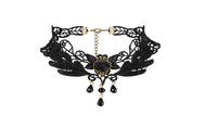 Black Lace Velvet Choker Necklace For Women - sparklingselections