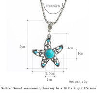 New Fashion Rhinestone Crystal Starfish Pendant Necklace - sparklingselections