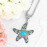 New Fashion Rhinestone Crystal Starfish Pendant Necklace - sparklingselections
