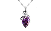 Crystal Rhinestone Silver Color Chain Necklace Pendant For Women - sparklingselections