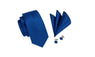Blue Necktie Classic Plaids Checks Silk Tie Sets