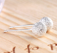 New Stylish Snowball Frosted Ball Earrings
