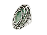 Women Antique Silver Color Resin Statement Rings - sparklingselections