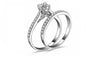 Silver Plated Women Engagement Wedding Rings