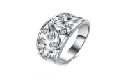 Silver Plated Flower Shape Ring (7,8) - sparklingselections