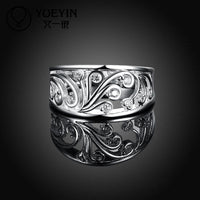 Silver Plated Flower Shape Ring (7,8) - sparklingselections