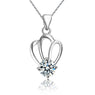 Silver Plated Crystal Zircon Pendant Necklace