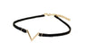 V Letter Shape Choker Necklace For Women