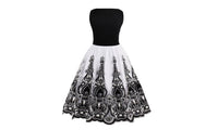 Elegant Floral Print Black Color Party Dress For Women - sparklingselections