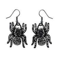 Women's Spider Dangle Crystal Earrings Halloween Jewelry Gifts - sparklingselections