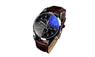 Luxury Faux Leather Blue Ray Glass Cool Watch For Men