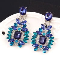 New Fashion Trendy Elegant Shiny Resin Stone Blue Earrings