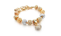 Luxury Crystal Heart Charm Bracelets & Bangles - sparklingselections