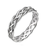 New Stylish Sterling Silver Celtic Knot Eternity Ring - sparklingselections