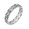 New Stylish Sterling Silver Celtic Knot Eternity Ring
