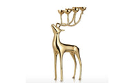 Gold Silver Deer Candlestick Metal 6-arms Candelabros Alloy Home Decor - sparklingselections