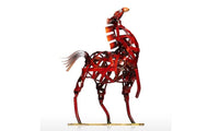 Metal Figurine Modern Metal Vintage Home Decoration Weaving Horse Figurine Handicrafts - sparklingselections