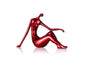 Red Reclining Woman Figurine Resin Figurine Home Decor