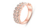 Gold Concise Classical CZ Crystal Ring (8,9)