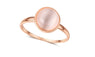 New Women Concise  Rose Gold Color Semi precious Stone Ring