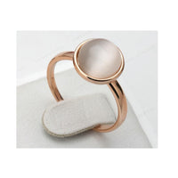 New Women Concise  Rose Gold Color Semi precious Stone Ring - sparklingselections