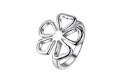 Top flower silver plated women finger ring - sparklingselections
