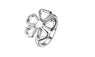 Top flower silver plated women finger ring