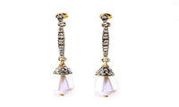 Turkey Jewellery Long Set Crystal Imitation Pearl Ear Drop - sparklingselections