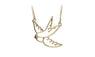 Fashion Gold Plated Cute Swallow Pendant Necklace