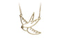 Fashion Gold Plated Cute Swallow Pendant Necklace