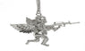 Fashion Silver Plated Angle Baby With Gun Stuff Pendant Necklace