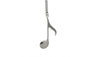 Fashion Black Tone Music Notes Pendant Necklace