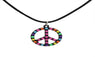 New Fashion Black Tone Anti-war Signs Pendant Short Necklace For Women