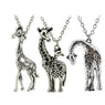 New DIY Vintage Silver Mother's Love Giraffe Pendant Necklace