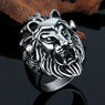 Trendy Titanium Steel Lion Head Animal Ring