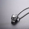 Stainless Steel Gothic Biker Skull Pendant Necklace