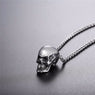 Stainless Steel Gothic Biker Skull Pendant Necklace