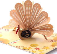 New Beautiful Spiritz Pop up Thank You Card Turkey Pop Up Card Party Accessory - sparklingselections