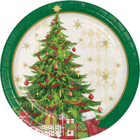 Beautiful Tasteful Tree Plates and Napkins for Christmas Party - sparklingselections